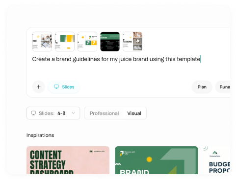 Describe your topic or choose a slide template