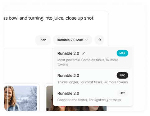 Choose an AI model and customize style and effects