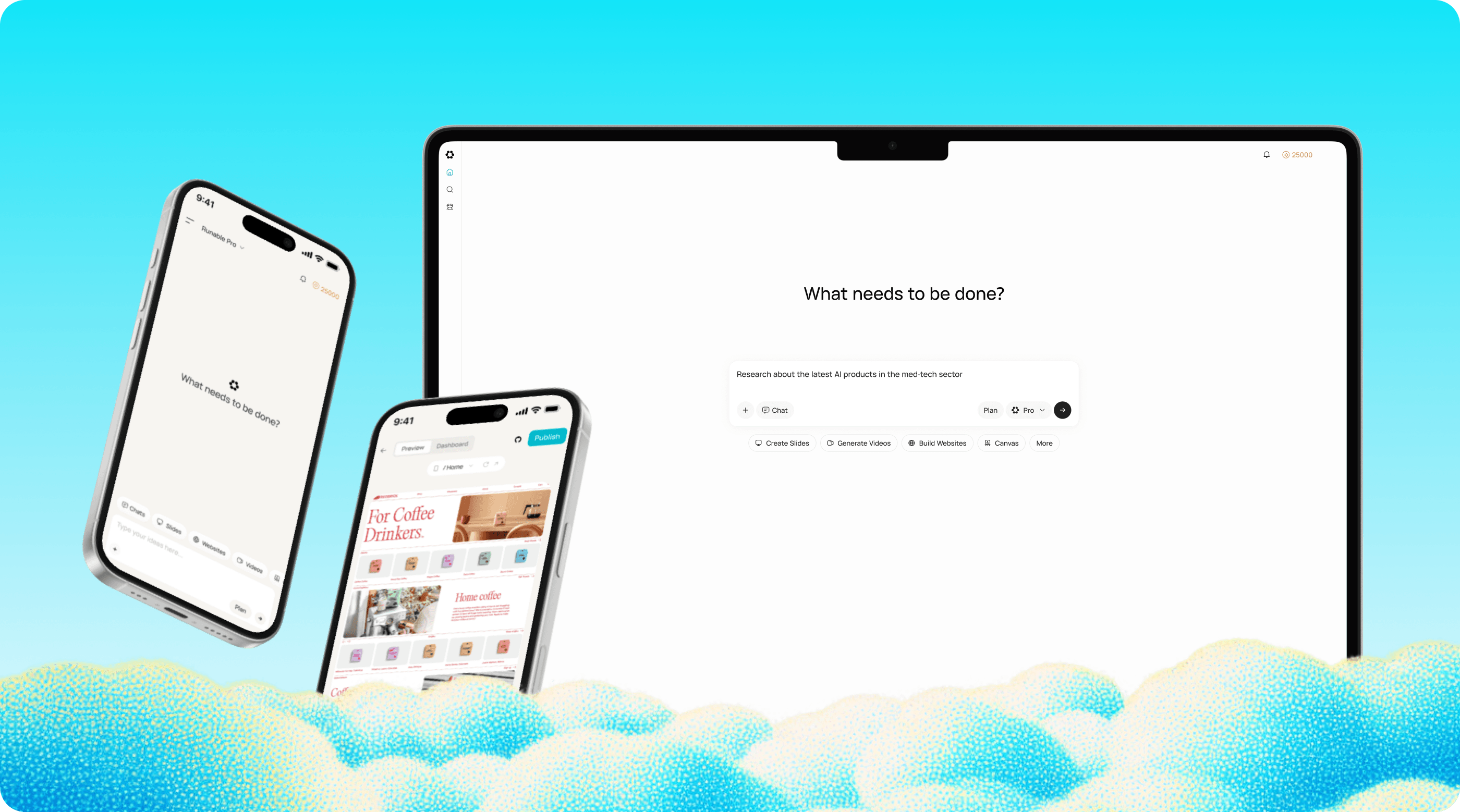 Runable on desktop and mobile